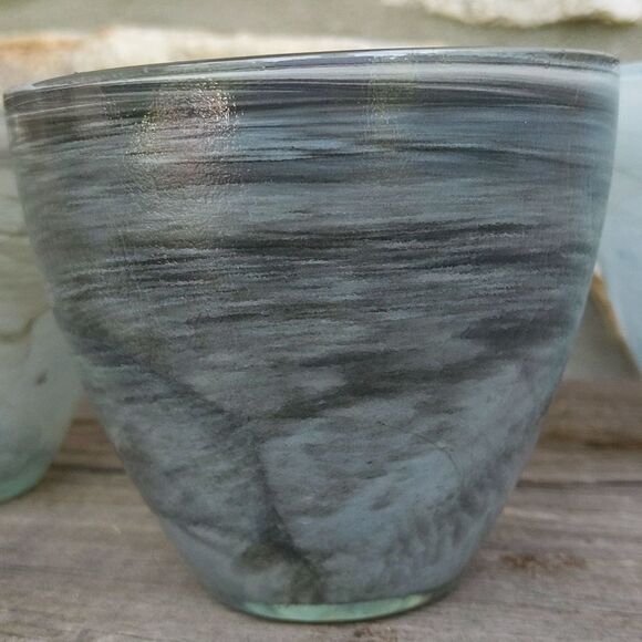 Ecoglass Votive Candle Holders Swirl Recycled Glass Eco-friendly Home Decor - Picture 7 of 17